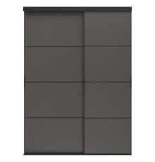 Kombinacja drzwi przesuwnych, czarny/2str ciemnoszary SKYTTA / MEHAMN 294.995.84