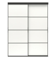 Kombinacja drzwi przesuwnych, czarny/2str biały SKYTTA / MEHAMN 394.995.74