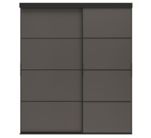 Kombinacja drzwi przesuwnych, czarny/2str ciemnoszary SKYTTA / MEHAMN 694.995.82