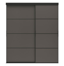 Kombinacja drzwi przesuwnych, czarny/2str ciemnoszary SKYTTA / MEHAMN 694.995.82