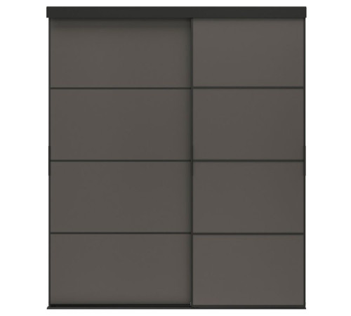 Kombinacja drzwi przesuwnych, czarny/2str ciemnoszary SKYTTA / MEHAMN 694.995.82