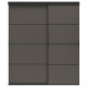Kombinacja drzwi przesuwnych, czarny/2str ciemnoszary SKYTTA / MEHAMN 694.995.82