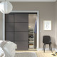 Kombinacja drzwi przesuwnych, czarny/2str ciemnoszary SKYTTA / MEHAMN 694.995.82