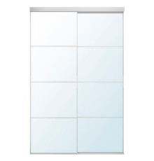 Kombinacja drzwi przesuwnych, aluminium/lustro SKYTTA / AULI 695.758.49