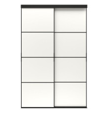 Kombinacja drzwi przesuwnych, czarny/2str biały SKYTTA / MEHAMN 894.995.76