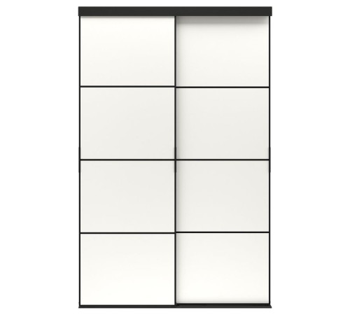 Kombinacja drzwi przesuwnych, czarny/2str biały SKYTTA / MEHAMN 894.995.76