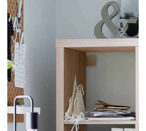 Книжный шкаф, имитация дуба, тонированный в белый цвет, KALLAX 404.099.35