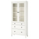 Witryna z 3 szufladami, biała bejca HEMNES 503.717.72