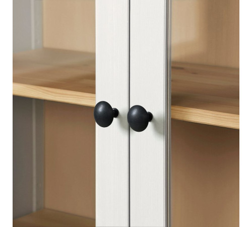 Witryna z 3 szufladami, biała bejca/jasnobrązowy HEMNES 504.135.07