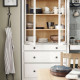 Witryna z 3 szufladami, biała bejca/jasnobrązowy HEMNES 504.135.07