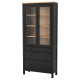 Witryna z 3 szufladami, czarnybrąz/jasnobrązowy HEMNES 504.522.97