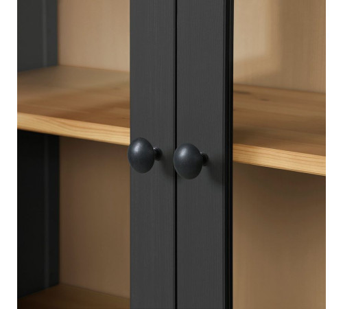 Witryna z 3 szufladami, czarnybrąz/jasnobrązowy HEMNES 504.522.97