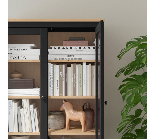 Witryna z 3 szufladami, czarnybrąz/jasnobrązowy HEMNES 504.522.97
