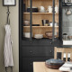 Witryna z 3 szufladami, czarnybrąz/jasnobrązowy HEMNES 504.522.97