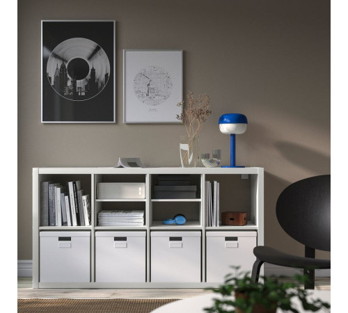 Regał, z 2 wkładami z półką/biały KALLAX 395.529.05