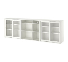 Полки/стеклянные дверцы, белое/прозрачное стекло VIHALS 595.212.15