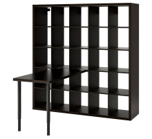 Biurko, czarny/czarnybrąz KALLAX / LINNMON 994.816.94