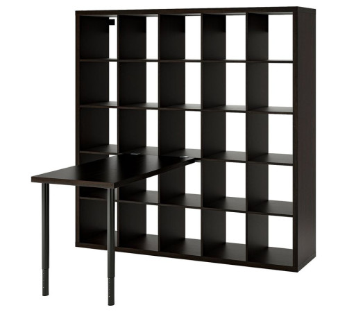 Biurko, czarny/czarnybrąz KALLAX / LINNMON 994.816.94