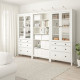 Kombinacja regałowa z drzw/szuf, biała bejca HEMNES 192.337.59