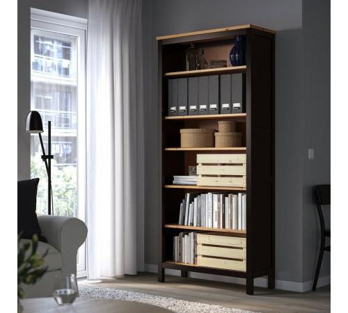 Regał, czarnybrąz/jasnobrązowy HEMNES 204.522.94