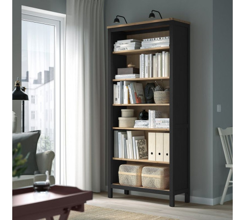 Regał, czarnybrąz/jasnobrązowy HEMNES 204.522.94