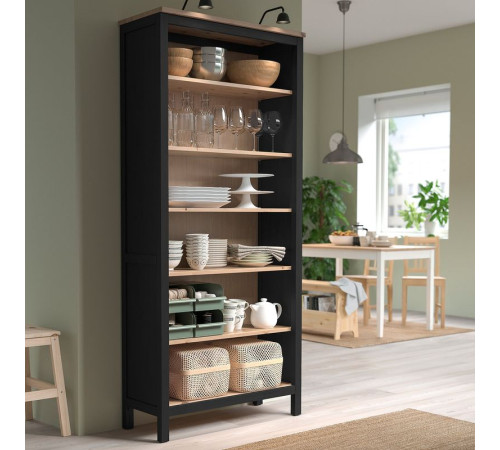 Regał, czarnybrąz/jasnobrązowy HEMNES 204.522.94
