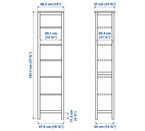 Regał, biała bejca HEMNES 403.717.63