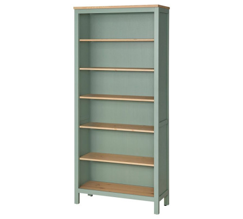 Regał, szarozielony/bejca jasnobrązowa HEMNES 405.961.59