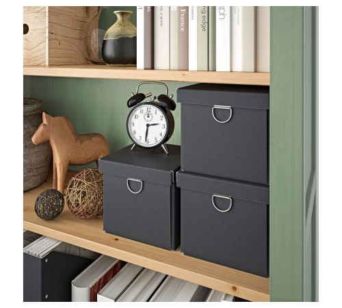 Regał, szarozielony/bejca jasnobrązowa HEMNES 405.961.59