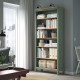 Regał, szarozielony/bejca jasnobrązowa HEMNES 405.961.59