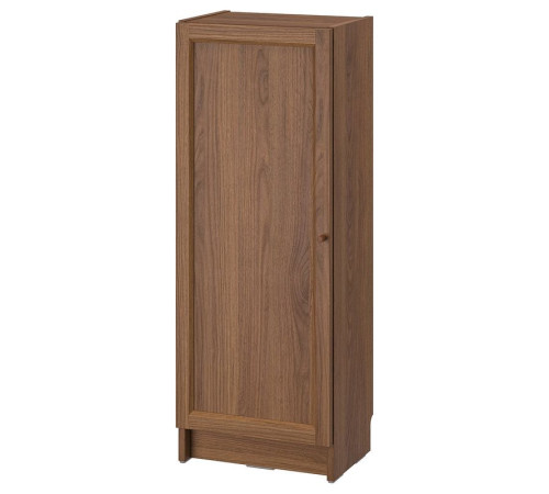 Regał z drzwiami, brązowy orzech BILLY / OXBERG 494.832.90