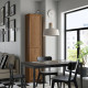 Regał z drzwiami, brązowy orzech BILLY / OXBERG 495.631.35