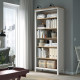 Regał, biała bejca/jasnobrązowy HEMNES 604.135.02