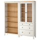 Kombinacja regałowa z drzw/szuf, biały/bejca jasnobrązowa HEMNES 796.499.82
