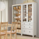 Kombinacja regałowa z drzw/szuf, biały/bejca jasnobrązowa HEMNES 796.499.82