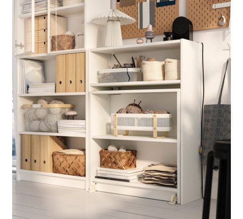 Regał z rozkładanym stołem, biały BILLY / HÖGBO 895.907.40