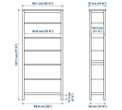 Regał, biała bejca HEMNES 903.717.65
