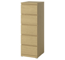 Komoda, 5 szuflad, imit. dębu STORKLINTA 006.275.39
