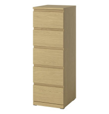 Komoda, 5 szuflad, imit. dębu STORKLINTA 006.275.39