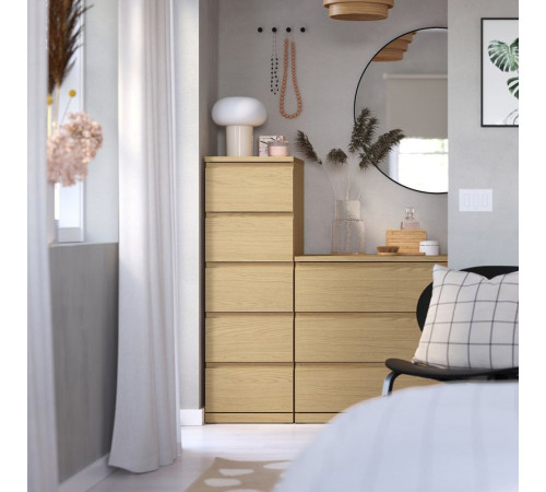 Komoda, 5 szuflad, imit. dębu STORKLINTA 006.275.39