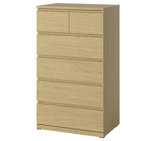 Komoda, 6 szuflad, imit. dębu STORKLINTA 006.275.44