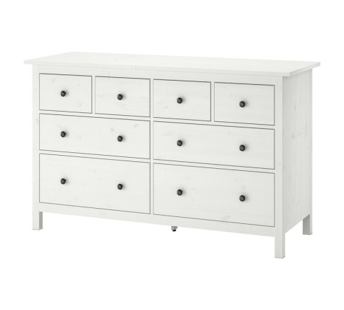 Комод, 8 ящиков, белая морилка, HEMNES 102.392.80