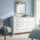 Комод, 8 ящиков, белая морилка, HEMNES 102.392.80