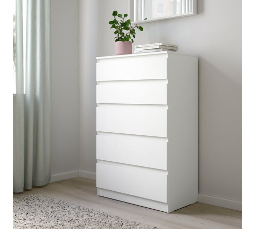 Комод, 5 ящиков, белый KULLEN 203.936.62