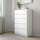 Комод, 5 ящиков, белый KULLEN 203.936.62
