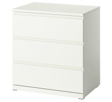 Komoda, 3 szuflady, biały STORKLINTA 306.275.33