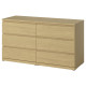 Комод, 6 ящиков, имитация дуба STORKLINTA 306.275.47