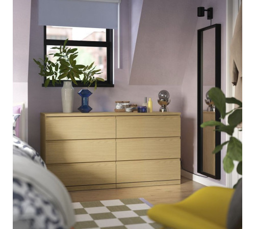 Комод, 6 ящиков, имитация дуба STORKLINTA 306.275.47