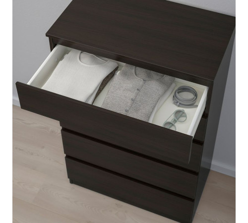 Komoda, 5 szuflad, czarnybrąz KULLEN 403.936.61