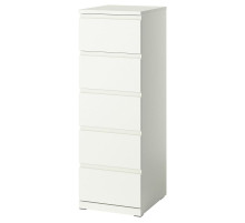 Komoda, 5 szuflad, biały STORKLINTA 406.275.42
